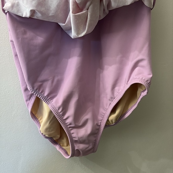 Lands' End Pink Floral Mini Dress swimsuit - size 10 - padded bra - Picture 3 of 7